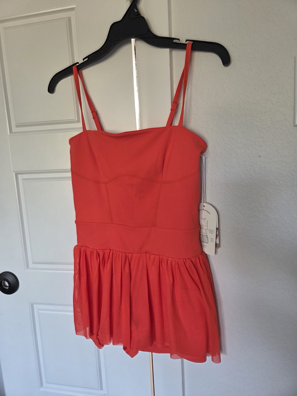 Red Sleeveless Mini Dress with Tulle Skirt